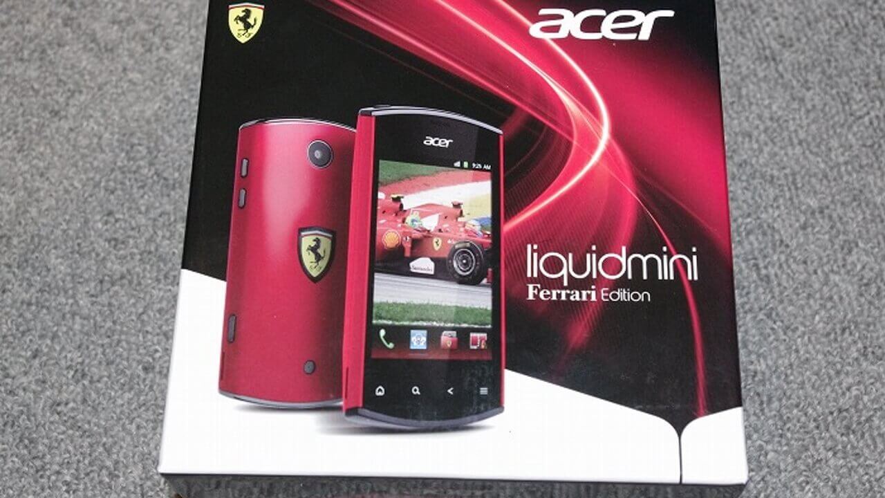 「Acer Liquid Mini Ferrari Edition」来ました