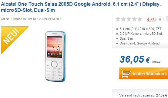 Alcatel One Touch Salsa 2005D