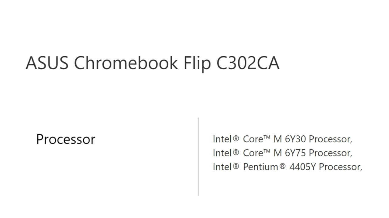 ASUS、新型「Chromebook Flip C302CA」Intel Pentium 4405Yモデル追加