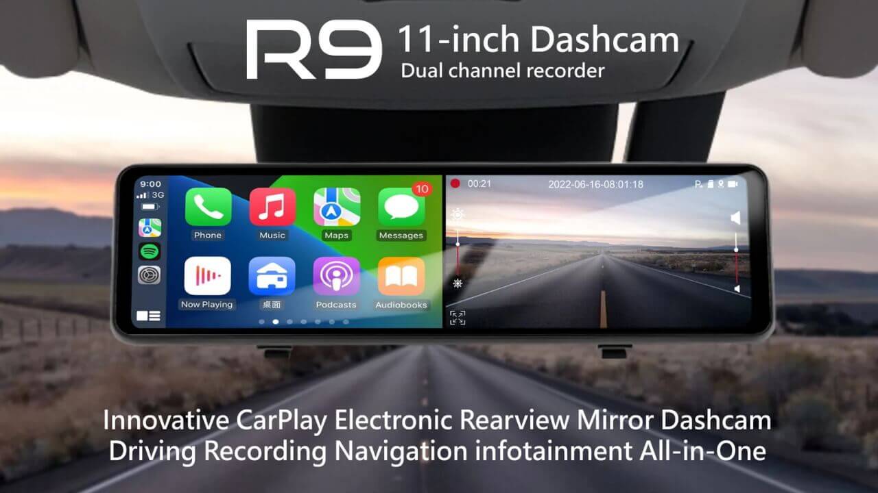 Android Auto対応スマートカーミラー「Coral Vision R9」8月1日発売