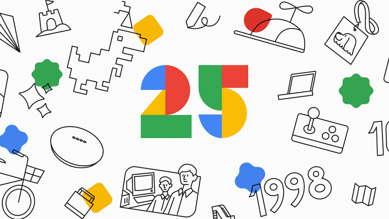 「Google創立25周年」Pixelオリジナル壁紙配布